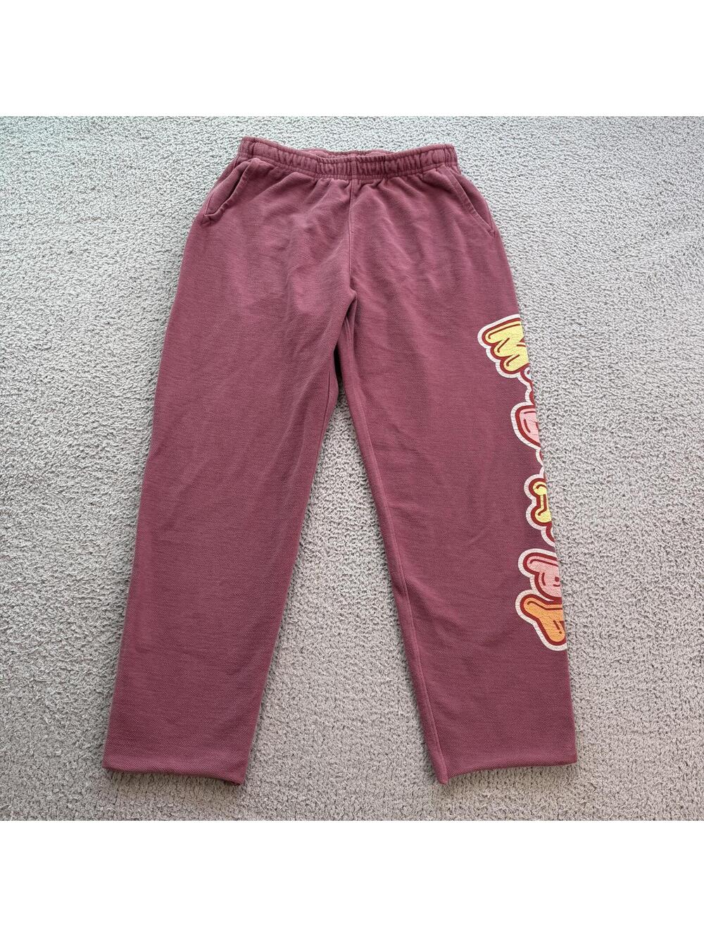 Madhappy Graphic Logo Sweatpants Womens Small Pink Mauve